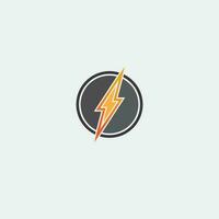 logotipo e símbolos do ícone do relâmpago elétrico do flash vetor