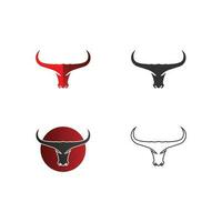 touro cabeça de búfalo vaca animal mascote logo design vector para esporte chifre búfalo animais mamíferos cabeça logo matador selvagem