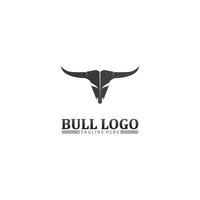 cabeça de búfalo de touro, vaca, vetor de design de logotipo de mascote animal para búfalo de chifre de esporte, animal, mamíferos, logotipo de cabeça, selvagem, matador