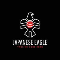 vetor moderno japonês Águia logotipo Projeto modelo