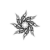 tribal, clássico, preto, étnico, ícone, tatuagem, vetorial, ilustração, logotipo, desenho vetor