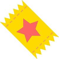 Estrela bilhete ícone dentro amarelo e vermelho cor. vetor