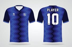 modelo de camisa esportiva azul para uniformes de time e design de camisetas de futebol vetor