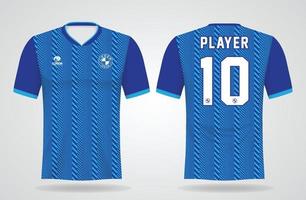 modelo de camisa esportiva azul para uniformes de time e design de camisetas de futebol vetor