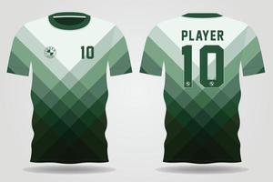 modelo de camisa esportiva verde para uniformes de time e design de camisetas de futebol vetor