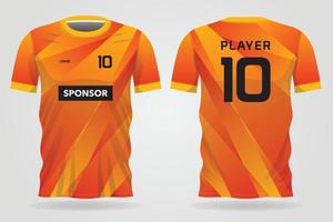 camisa esportiva temporange atrasado para uniformes da equipe e design de camisetas de futebol vetor