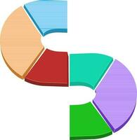 3d colorida infográfico elemento para negócios. vetor