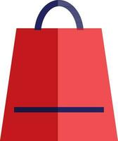 azul e vermelho compras bolsa. vetor