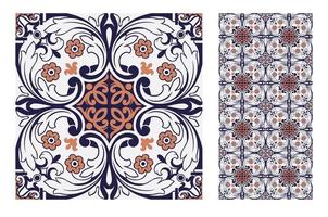 padrões de azulejos antigos design sem costura antigo vetor