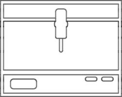 3d impressora dentro Preto linha arte. vetor