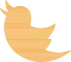 laranja Twitter pássaro. vetor