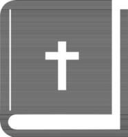 plano ilustração do uma Bíblia dentro Preto cor. vetor