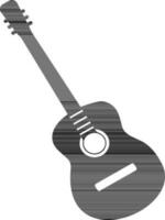 guitarra musical instrumento glifo ícone. vetor