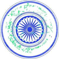 colorida Ashok chakra dentro volta forma. vetor