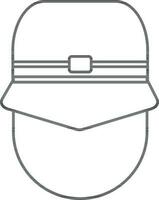 capacete ícone para fogo conceito dentro ilustração e acidente vascular encefálico estilo. vetor