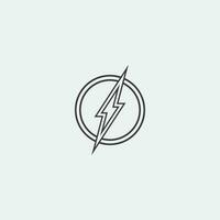 logotipo e símbolos do ícone do relâmpago elétrico do flash vetor