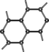 linha arte molecular estrutura ícone dentro plano estilo. vetor