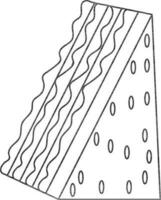 bline arte ilustração do uma pastelaria dentro plano estilo. vetor