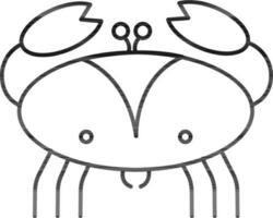 desenho animado personagem do uma caranguejo. vetor
