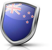 Austrália bandeira decorado com Estrela em lustroso escudo. vetor