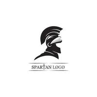 modelo de logotipo de capacete espartano vetor