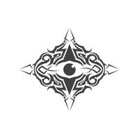 tribal, clássico, preto, étnico, ícone, tatuagem, vetorial, ilustração, logotipo, desenho vetor