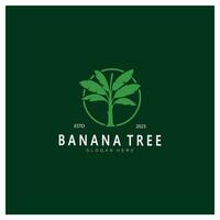 simples silhueta banana árvore logotipo. plano Projeto vetor