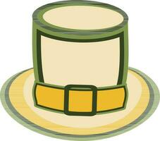 verde e amarelo duende chapéu Projeto. vetor