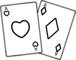 vetor jogando cartões dentro plano estilo.