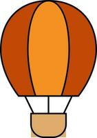 plano ilustração do quente ar balão. vetor