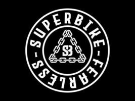 Projeto camiseta streetwear roupas superbike destemido vetor tipografia perfeito para moderno vestuário