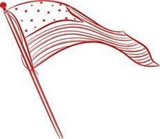 vermelho ilustração do americano bandeira. vetor