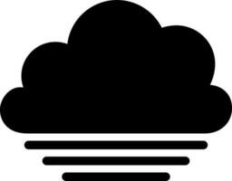 ilustração do nuvem ícone dentro Preto cor. vetor