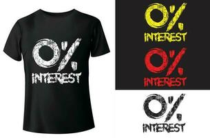 0 0 interesse tipografia camiseta Projeto e modelo de vetor