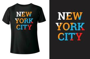 Novo Iorque cidade tipografia camiseta Projeto e modelo de vetor