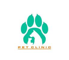 animal clínica ícone, gato e cachorro pata, animal veterinario Cuidado vetor