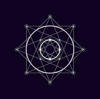 simétrico geométrico forma, místico esotérico placa vetor