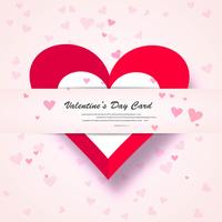 Valentine Day Gift Card Fundo de forma de coração de amor de férias vetor