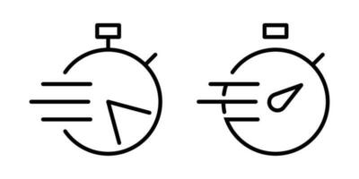 conjunto do velozes cronômetro ícone isolado vetor
