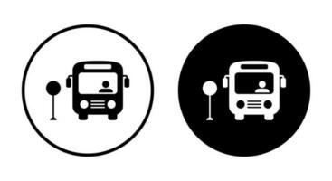 ônibus ícone vetor. público transporte estação símbolo conceito vetor