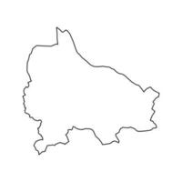 Niksic município mapa, administrativo subdivisão do Montenegro. vetor ilustração.