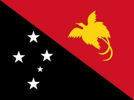 bandeira de papua nova guiné, cores oficiais e proporção. ilustração vetorial. vetor