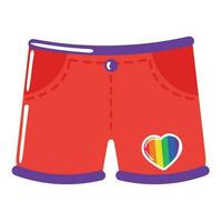 calça com bandeira lgbtq ícone isolado vetor