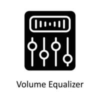 volume equalizador vetor sólido ícone Projeto ilustração. do utilizador interface símbolo em branco fundo eps 10 Arquivo