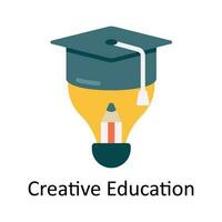 criativo Educação vetor plano ícone Projeto ilustração. Educação e Aprendendo símbolo em branco fundo eps 10 Arquivo