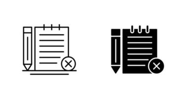 ícone vetorial de notas desmarcadas vetor