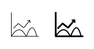 tendência no ícone do gráfico vetorial vetor