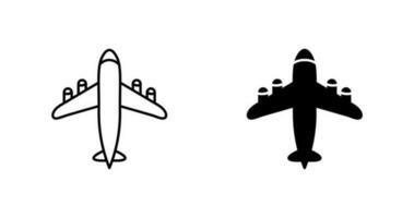 ícone de vetor de avião voando