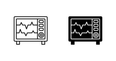 ícone de vetor de monitor de frequência cardíaca