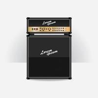 ilustração vetorial conjunto amplificador de guitarra vetor